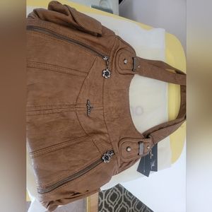 Brand new brown soft leather purse